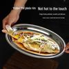European Style Gold Oval Steaming Fish Plate