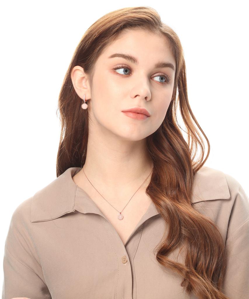 Ellejewelry Rose Quartz Necklace Elbrnn053