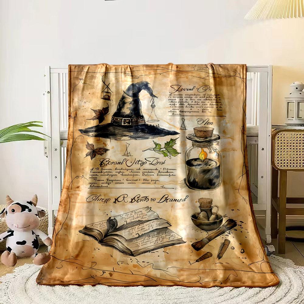 Witchy Spellbook Blanket bedroom Blanket for Livingroom Couch lunch break Soft throw for Friend's festival Gift