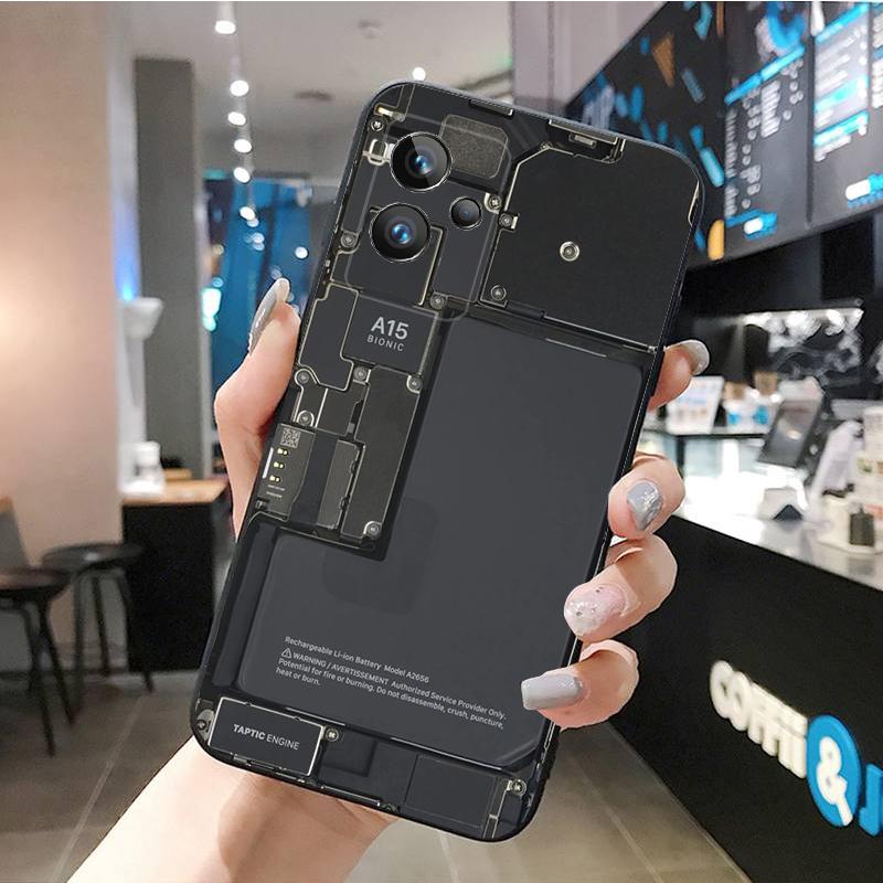 Telefonkasten mit Batterieplatine für OPPO Realme C21Y X3 SuperZoom C11 GT2 C25S C35 C31 9 ProPlus Finden X2 X5 Pro X3 Neo X5 Lite