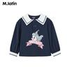 M.Latin Girls' Magic Girl Retro Navy Collar Polo Long Sleeve T-Shirt