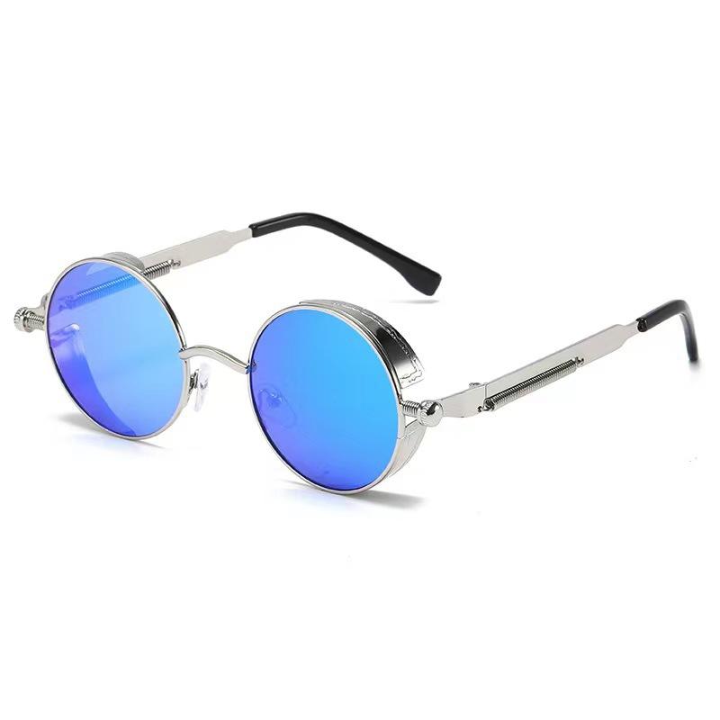 Round Steampunk Sunglasses Men Retro Sun Glasses Women Uv400 Vintage Metal Eyewear Brand Designer