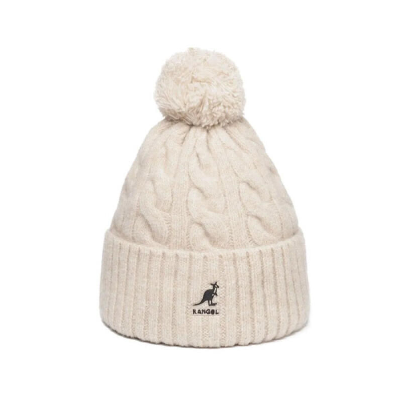 KANGOL Beanie Pom Pom Pom Wool Knit K4460SM BEIGE K4460SM BEIGE