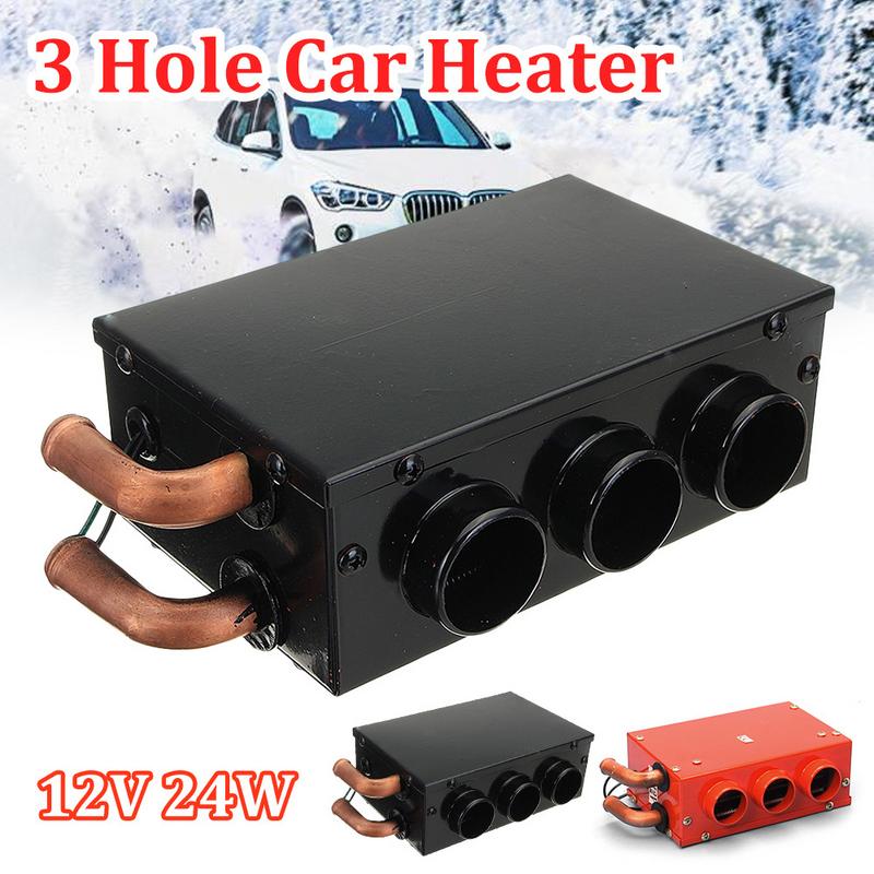 12V / 24V 3 Hole Car Heater Universal Portable Car Heater Auto Van Heating Air Heater Compact Defroster Demister Car Electrical