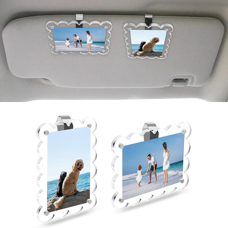 1/2/4/6/10 Stück Auto-Bildhalter für Sonnenblende Magnetischer Auto-Sonnenblenden-Foto-Clip Vertikale Foto-Anzeige Klarer Auto-Bildrahmen