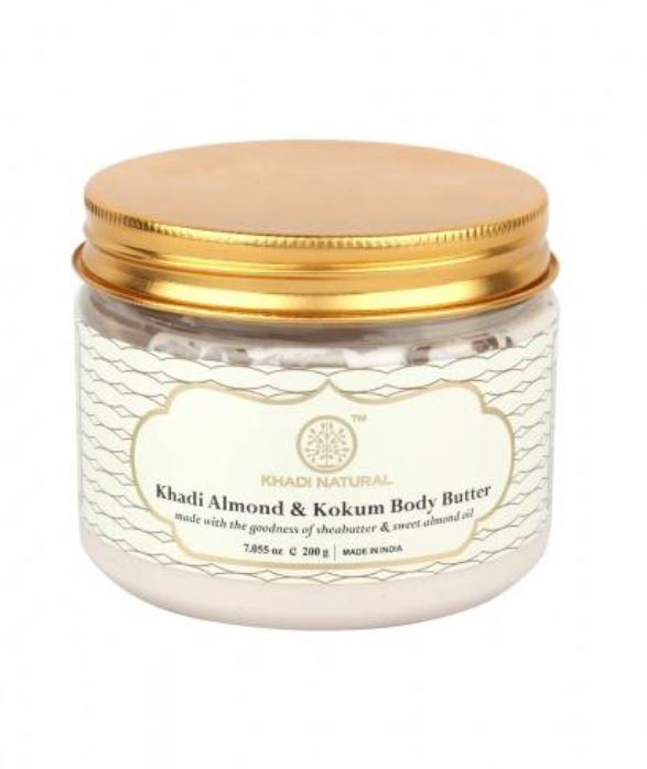 Body Butter Almond and Kokum (200 G), Almond & Kokum Body Butter Khadi Natural