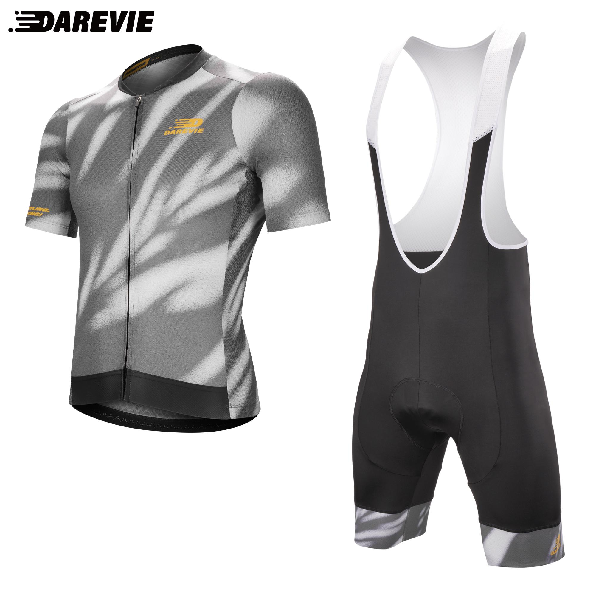 DAREVIE Men Cycling Shorts 2026 Shadow Training Level Bretelelle Men s Cycling 80kg/m³ Pad Breathable Cycling Bib Shorts Man Asian-S