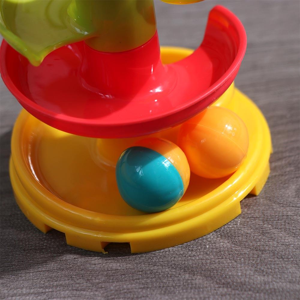 Toy Baby Puzzle Toy Track Turn Around Toy Ball Drop Roll Swirling Tower Spin Track Toy Set