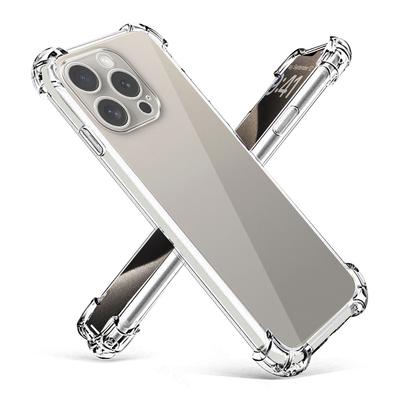 For iPhone 16 Pro /15 Plus Case Clear Shockproof Silicone Soft Phone Case For iPhone 15 16 Pro Max /iPhone 16 Plus /15 Pro Funda