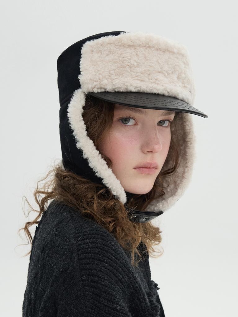 Beulaunhaes Lambskin Detail Trooper Cap