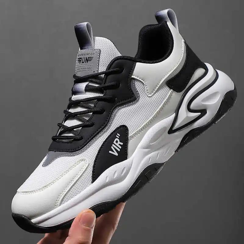 Fashion Round Tip Spring-autumn White Sport Shoes Man Vulcanize Men's Sapatenis Men's Sports Shoes Sneakers Casuall Ternis