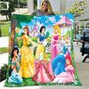 1pc Princess Printing Blanket - Soft, All-Season Throw for Living Room, Bedroom,Personalized Gift with Adorable Cartoon Design