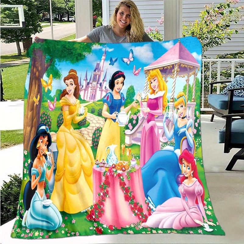 1pc Princess Printing Blanket - Soft, All-Season Throw for Living Room, Bedroom,Personalized Gift with Adorable Cartoon Design