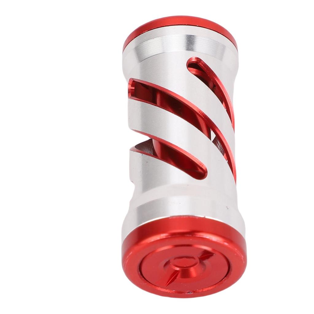 Fishing Reel Handle Knob Alloy Lightweight Wear Resist Spiral Pattern Reel Handle Grip Ball Silver Red
