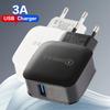 3A QC3.0 Fast Charger for Bread 5V/9V/12V Single USB Port - EU/US Standard
