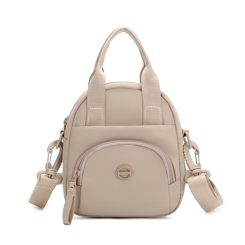 Women's Solid Color Nylon Bag Large Capacity Mobile Phone Bag Shoulder Bag Crossbody Bag