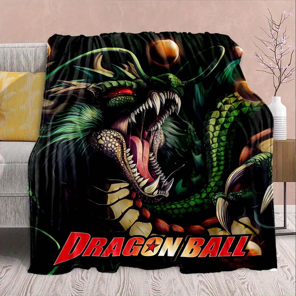 Dragon Ball Anime Flaneldecke - Weich Warm Perfekt für Sofa, Bettwäsche Camping Reise Büro Heimdekoration -QJY