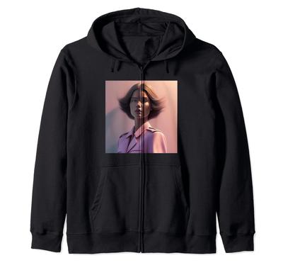 Geheimagent Spion Hellrosa Trenchcoat Jacke Anzug Reißverschluss Hoodie Damen