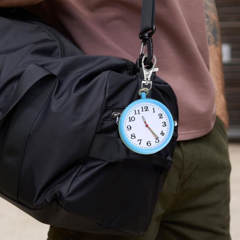 Portable Anti Shock Digital Keychain Timepiece For Outdoor Enthusiasts Seniors Traveler Lightweight Wearable Accessory
