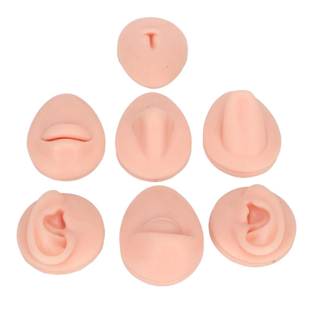 Modello di Simulazione in Silicone per Esercitazione Corporea, Modello in Silicone per Orecchio, Occhio, Naso, Bocca, Lingua e Ombelico per Principianti