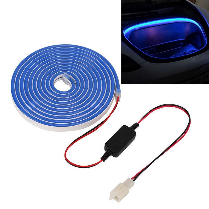 4 Colors Car Front Trunk Frunk LED Surround Light Strip Modified Lighting for Tesla Model 3 Y + Flexible Front Trunk
