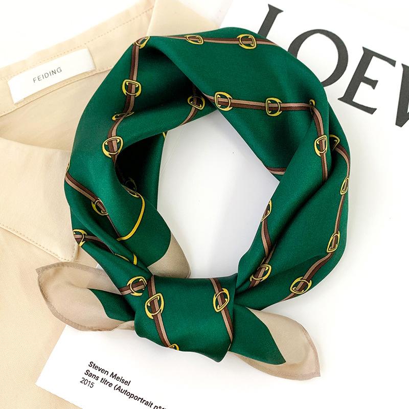 New European and American Decorative Silk Scarf for Women's Fashionable and Fashionable Summer Thin Sunscreen Multi-function Square Scarf