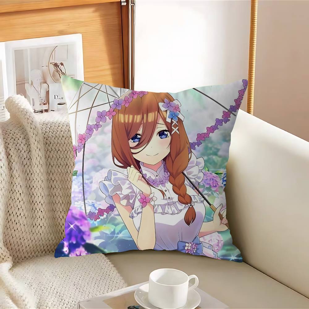 M-Mi-ku Anime NakanoS Personalized Picture Text Home Decorative Pillows Household Gifts 45x45cm