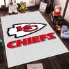 "KC Chiefs Logo Design Teppich - Pfeilspitzen-Stil Rutschfester Teppich geeignet für Wohnzimmer- und Schlafzimmer-Sofas"