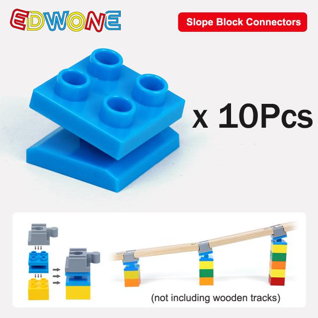 5/10pcs Universal Wooden Tracks Connectors Accessories Big Size Blocks Rotatable Connection Adapters Fit for Brand Train Tracks