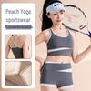 High-Waist Summer Yoga Set: Quick-Dry, Beautiful Back Design for Running and Fitness.