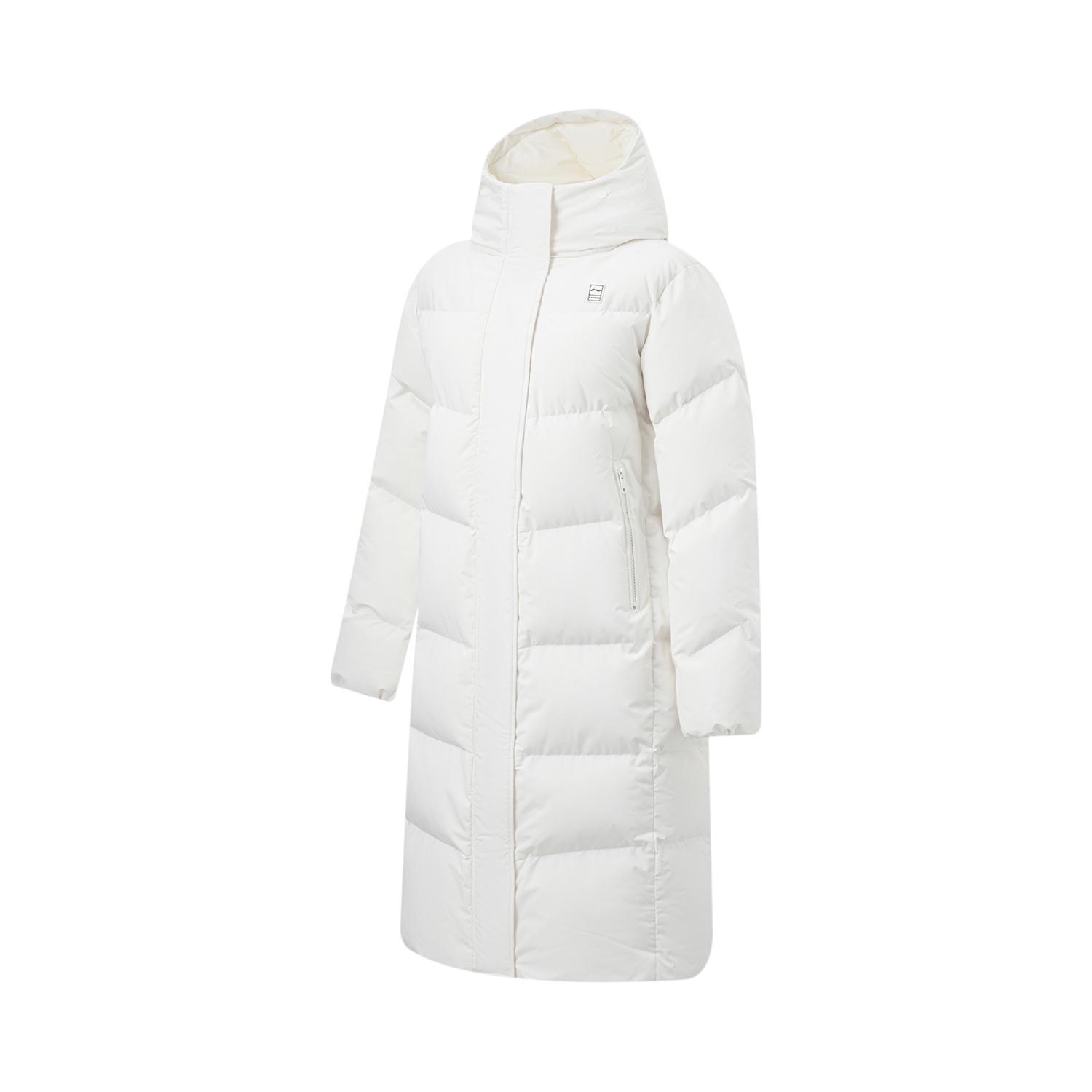 Li Ning Hot Pots Down Collection Down Jacket Women s Champagne White AYMU502-1 2XL