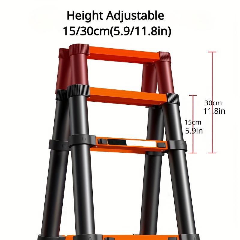 Telescopic Ladder, Portable Stepladder - Max Load 120 Kg, with Tool Storage Bag, Ideal for Decoration and Maintenance Scenarios