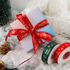 2.5cm Christmas Tree Satin Ribbon for DIY Bows, Flowers, Gift Boxes, and Baking Packaging