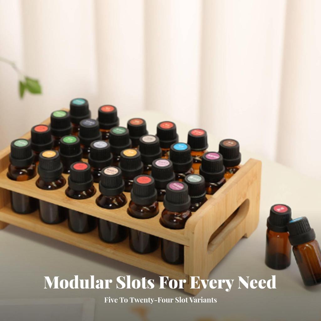 Bamboo and Wood Desktop Organizer Easy to Clean Cosmetics Storage Shelf