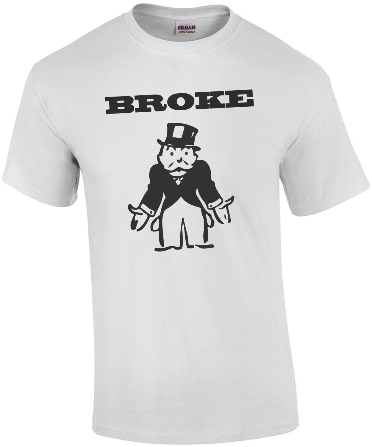 Broke! monopoly man T-Shirt 3XL
