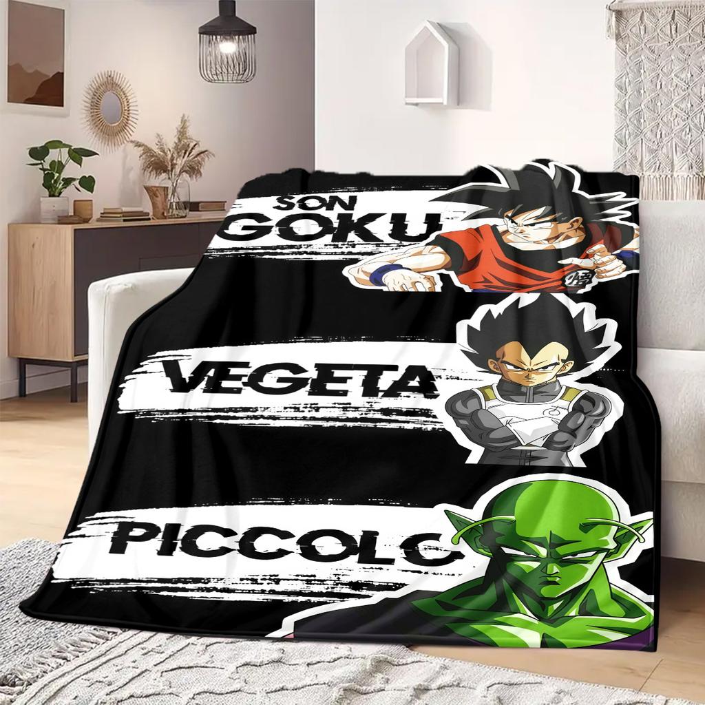 Dragon Ball Z Print Blanket Warm Comfortable Flannel Blanket Suitable for Bedrooms,Sofas, Beds,Chairs,Travel -QIAO22