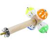 Bird Stand Perch Toy with Rotating Balls Creative Rotating Bell Balls with Perch Puzzle Bird Perch Spinner Toy Anti-Slip Bird