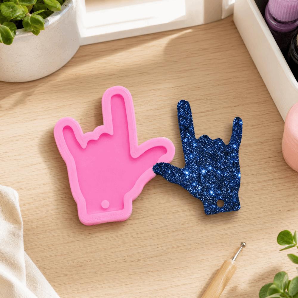 2pcs Easy Cleaning Fondant Molds Soft Elastic Baking Mold Shiny Silicone Mold Pendant Decorations