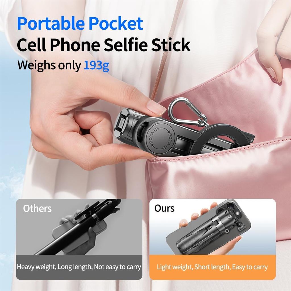 A Stable, Portable, Retractable, Bluetooth, And Handheld Magnetic Selfie Stick With A Four-corner Stand