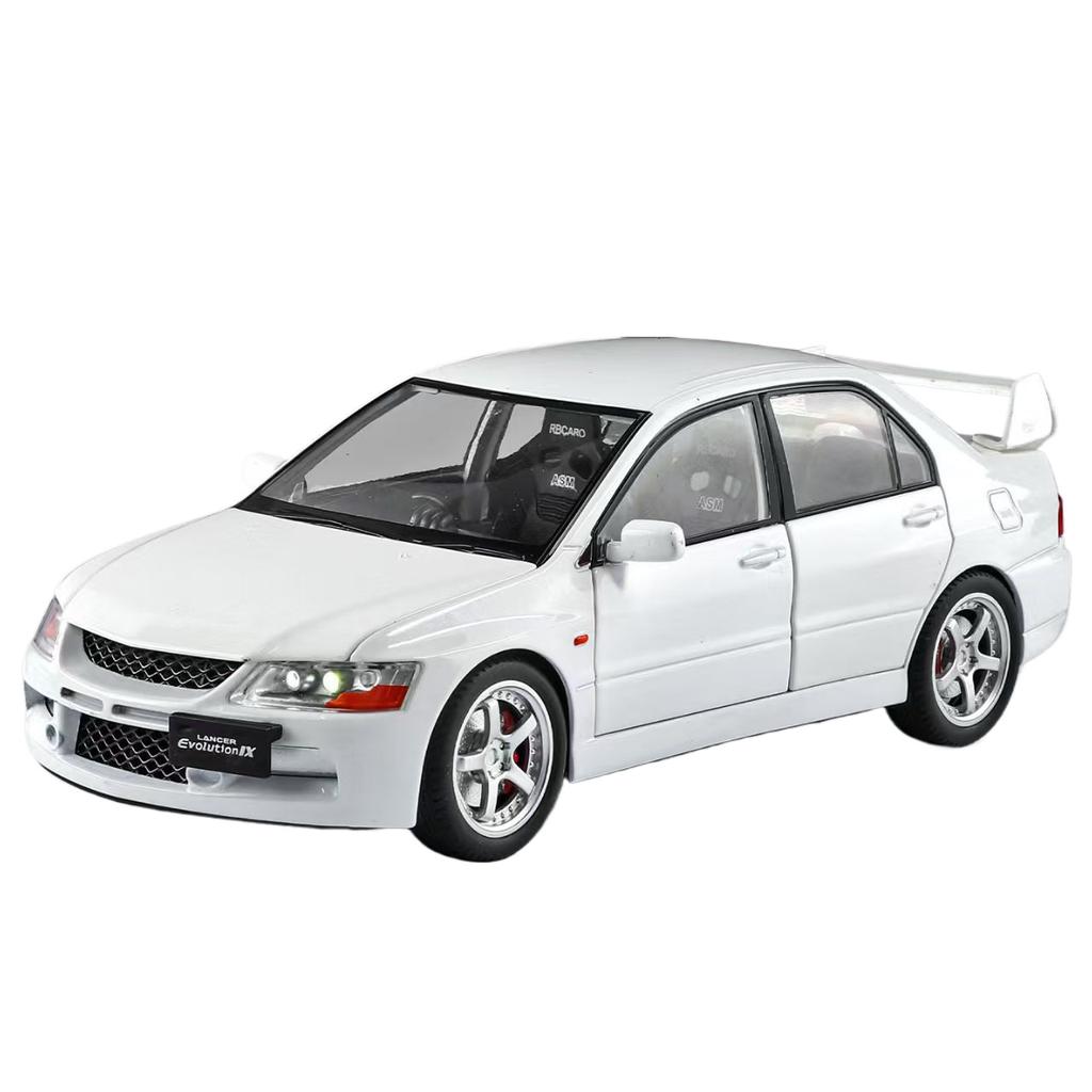 1/24 Mitsubishis Lancer Evolution Alloy Sports Car Model Diecasts Metal Racing Vehicles Car Model Sound and Light Kids Toys Gift