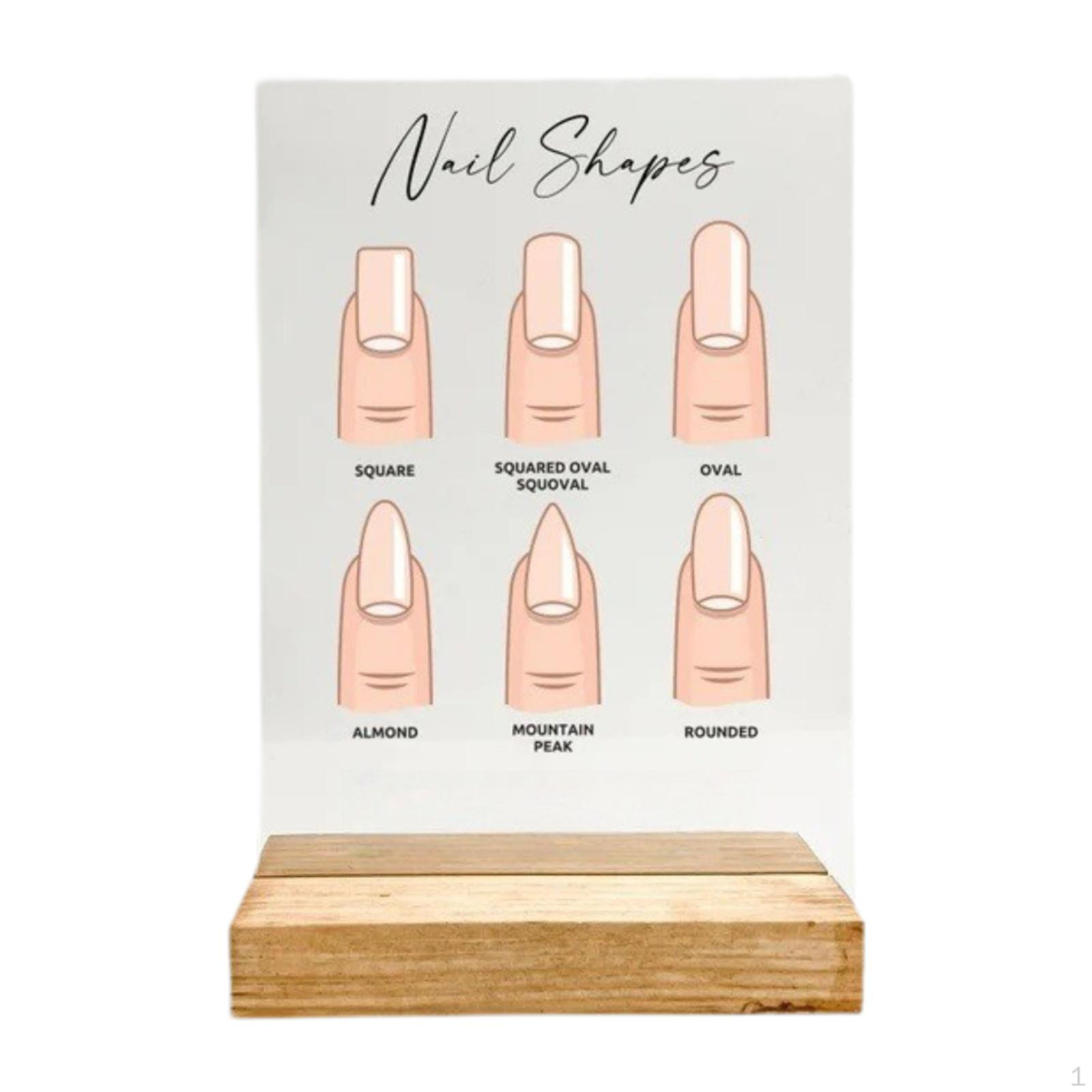 

Дисплей для нейл-арта акриловый универсальный простой в установке с деревянным основанием для практики подарки