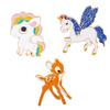 ZRM Fashion Cartoon Cute Little Elk Foal Dreamy Unicorn Alloy Brooch Gift To Friends Enamel Needle Clothes Bag Accessory