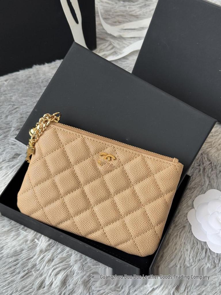 Trendige Echtleder-Kartenhalter-Geldbörse mit Rautenmuster