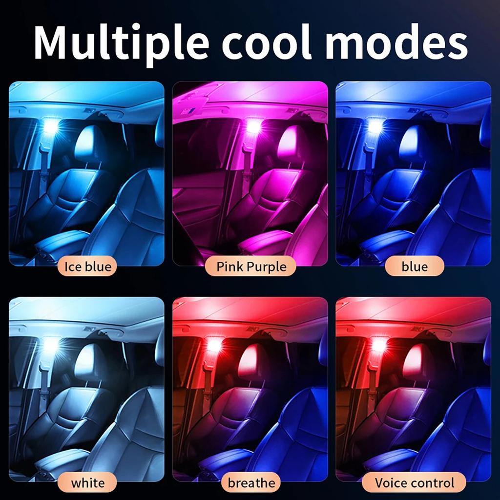 1pcs 9SMD Touch Light USB Sensor Rechargeable Touch LED Lamp Mini Atmosphere Light Car Ambient Party Light Night Light