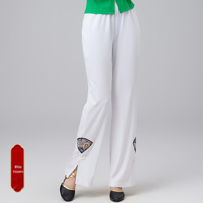 2024 Women's Chinese Style Dancewear: Short Sleeve Fitness Casual Top