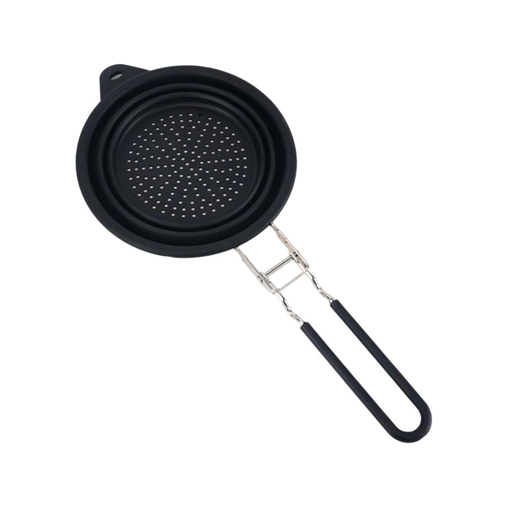 Kitchen Foldable Silicone Strainer Colanders Space Saver Collapsible Colanders with Handles for Draining Pasta Vegetable