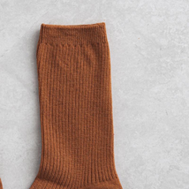 Monfoot Women S Ribbed Long Neck SockS Deep Orange