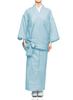 Washable Sky [KYOETSU] 2-piece Kimono, Koma-ro, Silk, Women's (L, Blue)