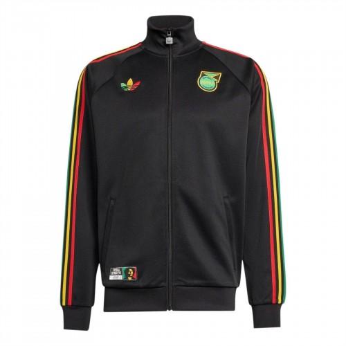 Adidas (L, Black/Yellow) Mens 2026 Jamaica Regular Tracksuit Top - Image 2