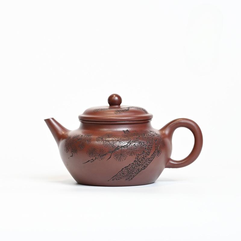 220ml Antique Yixing Purple Clay Teapots Artists Handmade Level Pot Raw Ore Dragon's Blood Sand Kettle Zisha Tea Set Supplies